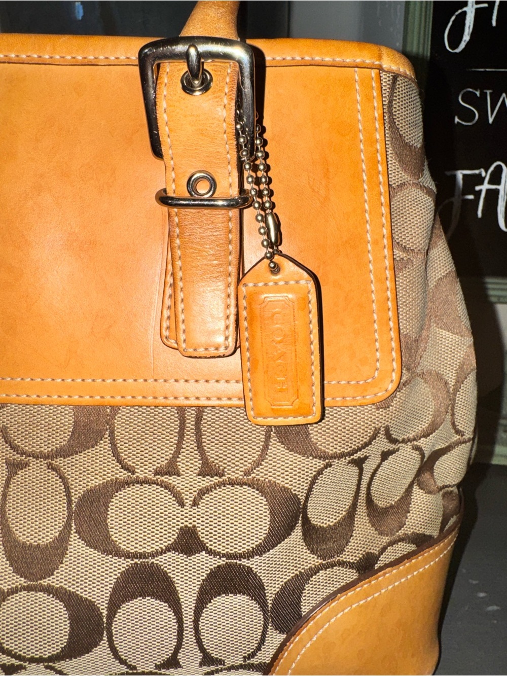 Coach Hampton Signature C top zip carryall Satchel 2004 Vintage - EUC - Picture 4 of 16